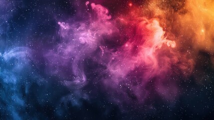 Fototapeta premium Colorful nebula with stars in space, cosmic background.