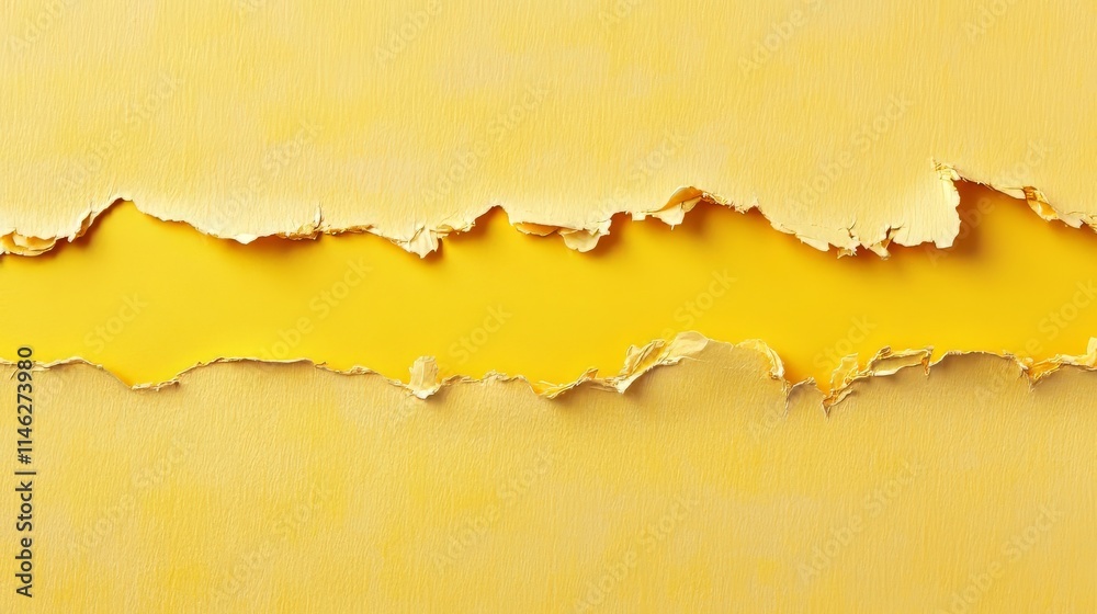 Poster yellow torn paper edge element adds a unique texture to your design. this yellow torn paper edge ele