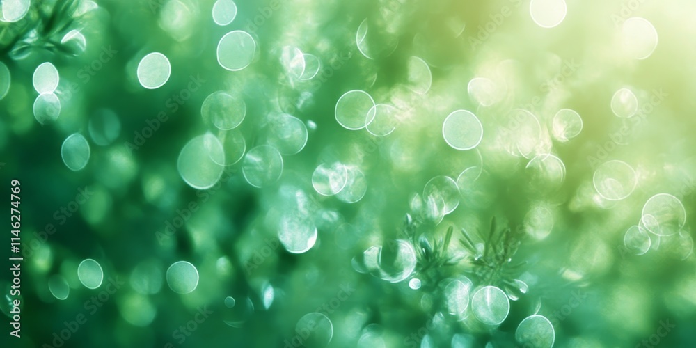 Leinwandbilder abstract green bokeh background featuring a blurred aesthetic, perfect for creating a serene atmosph