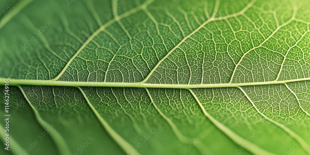 Poster macro close up showcasing a green leaf background texture, emphasizing the beauty of nature ecology.