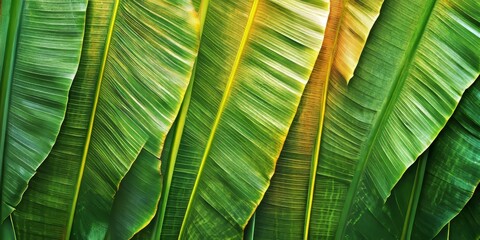 Banana leaf texture showcases the intricate patterns and vibrant colors of the banana leaf, highlighting its natural beauty and unique texture that is vibrant and eye catching.