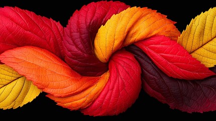 Autumn Leaf Swirl A Symphony of Fall Colors