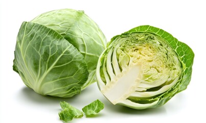Obraz premium A head of cabbage with a large cut in it