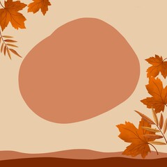 Sticky notes autumn theme  notepaper