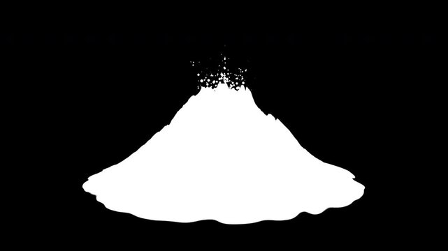 Volcano, Sparks, Lava, 4K Pro Res with mask pass