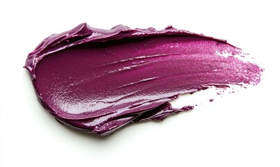 Fototapeta premium A purple brush stroke on a white background