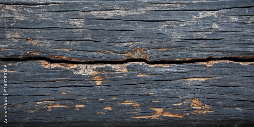 Poster weathered and cracked wooden surface creates an old shabby background, perfect for highlighting cert