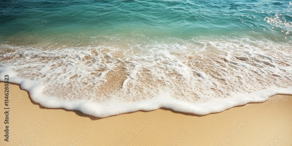 Aufkleber the beach sand displays a stunning appearance, making the beach sand an inviting and appealing desti