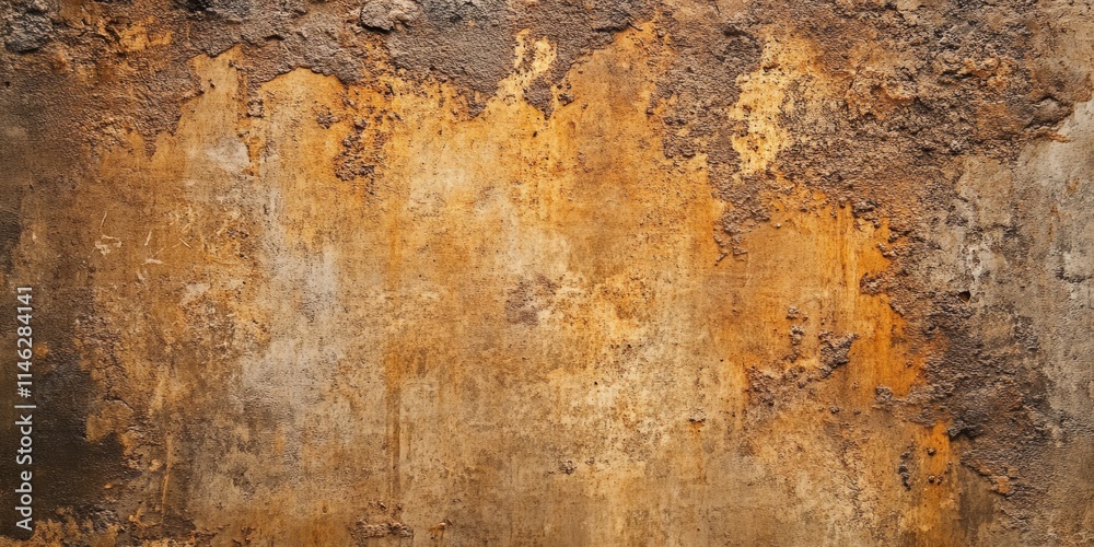 Aufkleber textured grunge vintage brown cement wall showcases a unique background ideal for various creative p