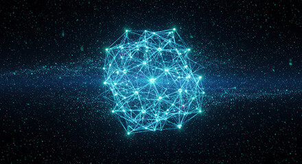 Futuristic Network Connection Global Data Abstract Technology Background