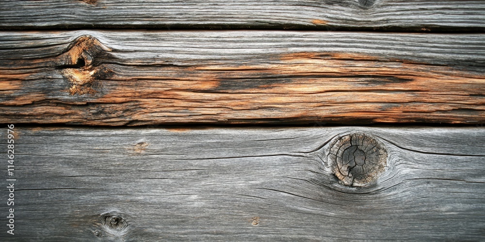 Poster Textured old wood displaying a weathered and dry appearance, highlighting the unique characteristics of old wood that can enhance various design and artistic projects.