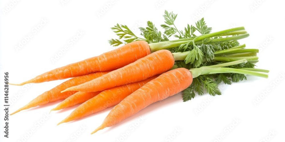 Aufkleber fresh carrots displayed in isolation against a white background, showcasing their vibrant color and 