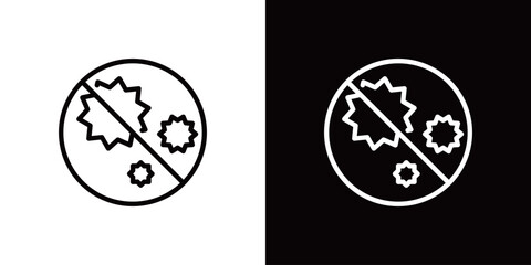 抗菌のシンプルなラインアイコン
