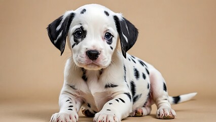 Adorable Dalmatian Puppy Posing for Photo
