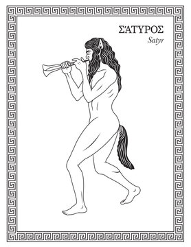 Vector illustration of a satyr