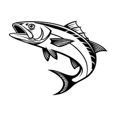 Fototapeta premium Atlantic Croaker Fish Vector Art and Illustration
