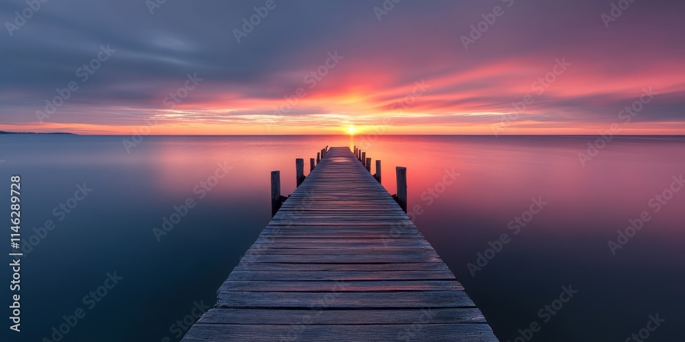 Poster captured a stunning long exposure sunset image at an old fishermen jetty. this long exposure sunset 