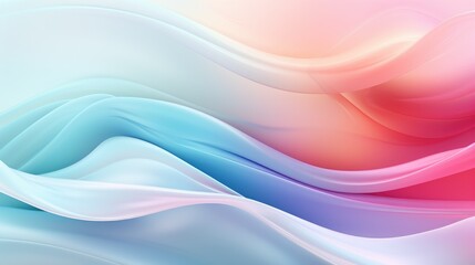 Fototapeta premium Iridescent flowing waves with dynamic movement