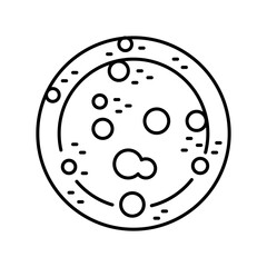 Micro-quarries black line icon.