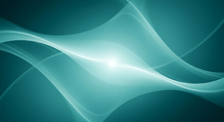 Fototapeta premium Abstract Teal Swirls Flowing Light Background Design