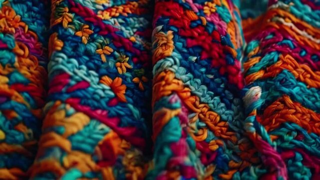 Cross Stitch Pixel Pattern fabric abstract background or wallpaper, 4k High-Quality Wallpaper Background Animation Video