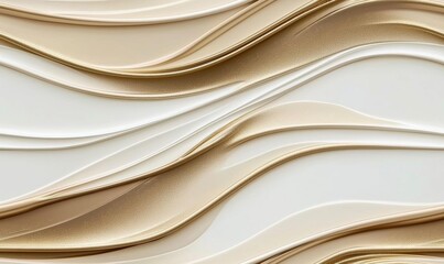 Abstract background with gold and beige swirls , isolated on white background,  , copy space, copy space for text,