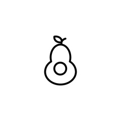 avocado line icon