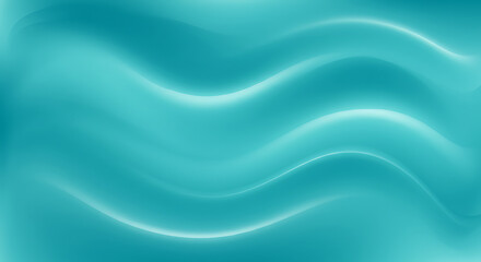 Abstract Teal Wave Background Smooth Flowing Serene Design