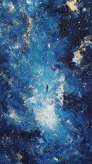 Fototapeta premium Space star and astronaut illustration poster background