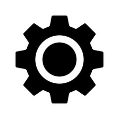 Gears icon flat vector. Settings icon. Vector gear tool icon.