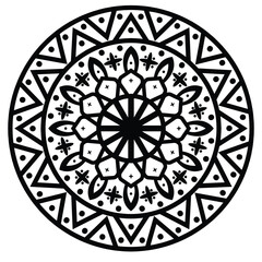 Black Mandala design vector