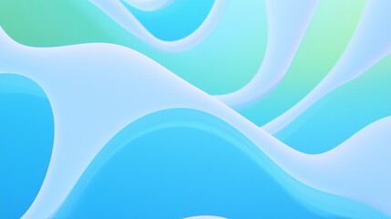 Fototapeta premium Soft flowing forms that mimic liquid movement, calming blues and greens, abstract and relaxing visuals