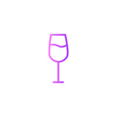 wine glass gradient icon