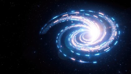 Obraz premium 4K HD Wallpapers Spiral Of Light And Energy In The Shape Of A Galaxy In Deep Space. Desktop Wallpaper HD. HD Backgrounds