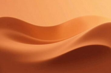 Abstract brown mocha mousse background with smooth lines and waves. 3d render illustration