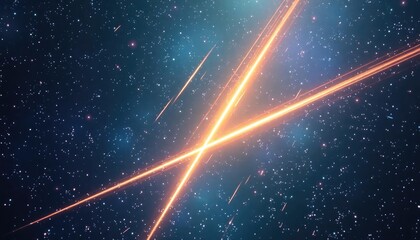 4K HD Wallpapers Glowing Meteor Shower Streaking Across A Vibrant Cosmic Backdrop. Desktop Wallpaper HD. HD Backgrounds