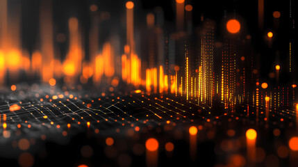 Obraz premium create a dark background, elements representing trading on the stock exchange participate in the background design