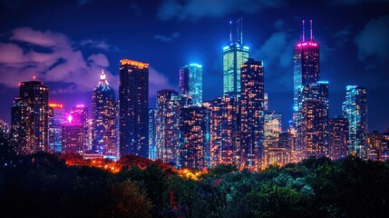 Fototapeta premium toronto cityscape night view