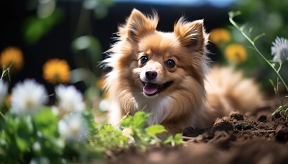 pomeranian dog portrait