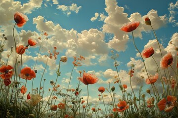 Obraz premium flowers and poppies