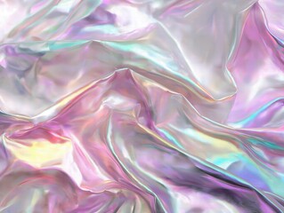 Obraz premium Iridescent textiles flowing abstract design textured fabric studio close-up