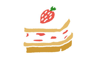 piece of cake with cherries