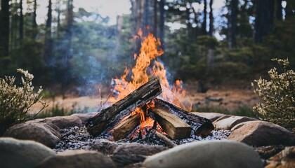 Sunshine dances on the flickering flames.  