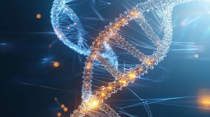 Dynamic dna molecule animation scientific visualization digital environment