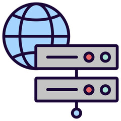 Server Outline Color Icon