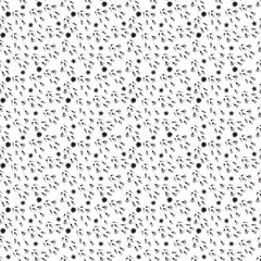 Watercolor black and white seamless pattern with plants and beetles