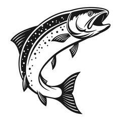Atlantic Salmon Fish Vector Art  Illustration