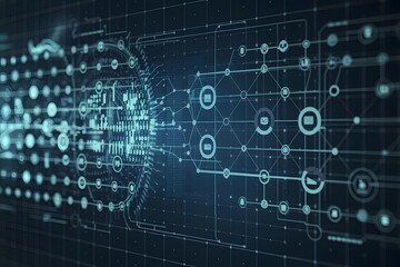 Fototapeta premium Abstract technology background graph analysis internet network digital technology