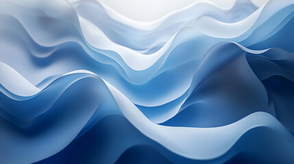 Obraz premium Abstract 3D Blue Wave Background Illustration