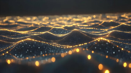 Golden Abstract 3D Background